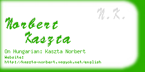 norbert kaszta business card